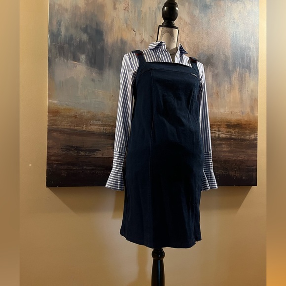 Vintage, Y2K maternity collection, fitted, stretch denim dress - Picture 7 of 16